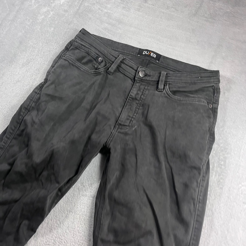 DU/ER Performance Denim Straight Fit Charcoal Grey Pants Mens 34x32 - Picture 2 of 14